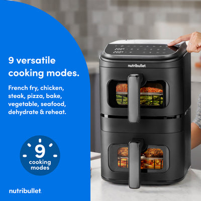 nutribullet CrispLite Dual Stack Air Fryer 9L