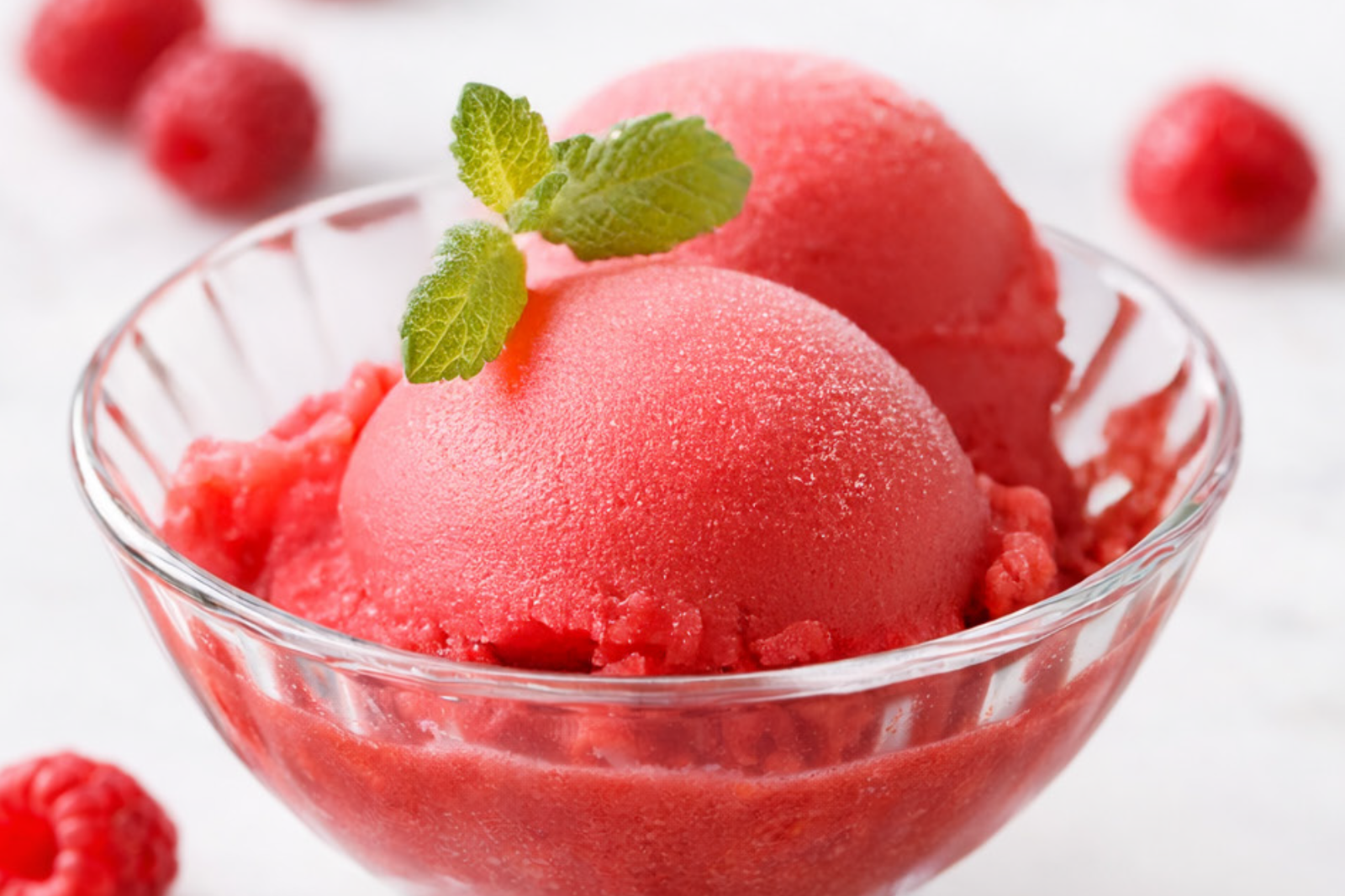 Refreshing Raspberry Sorbet