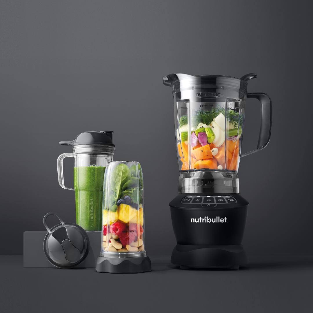 NutriBullet Blender Combo 1200 Matte Black Full Sized