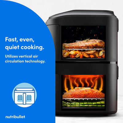 nutribullet CrispLite Dual Stack Air Fryer 9L