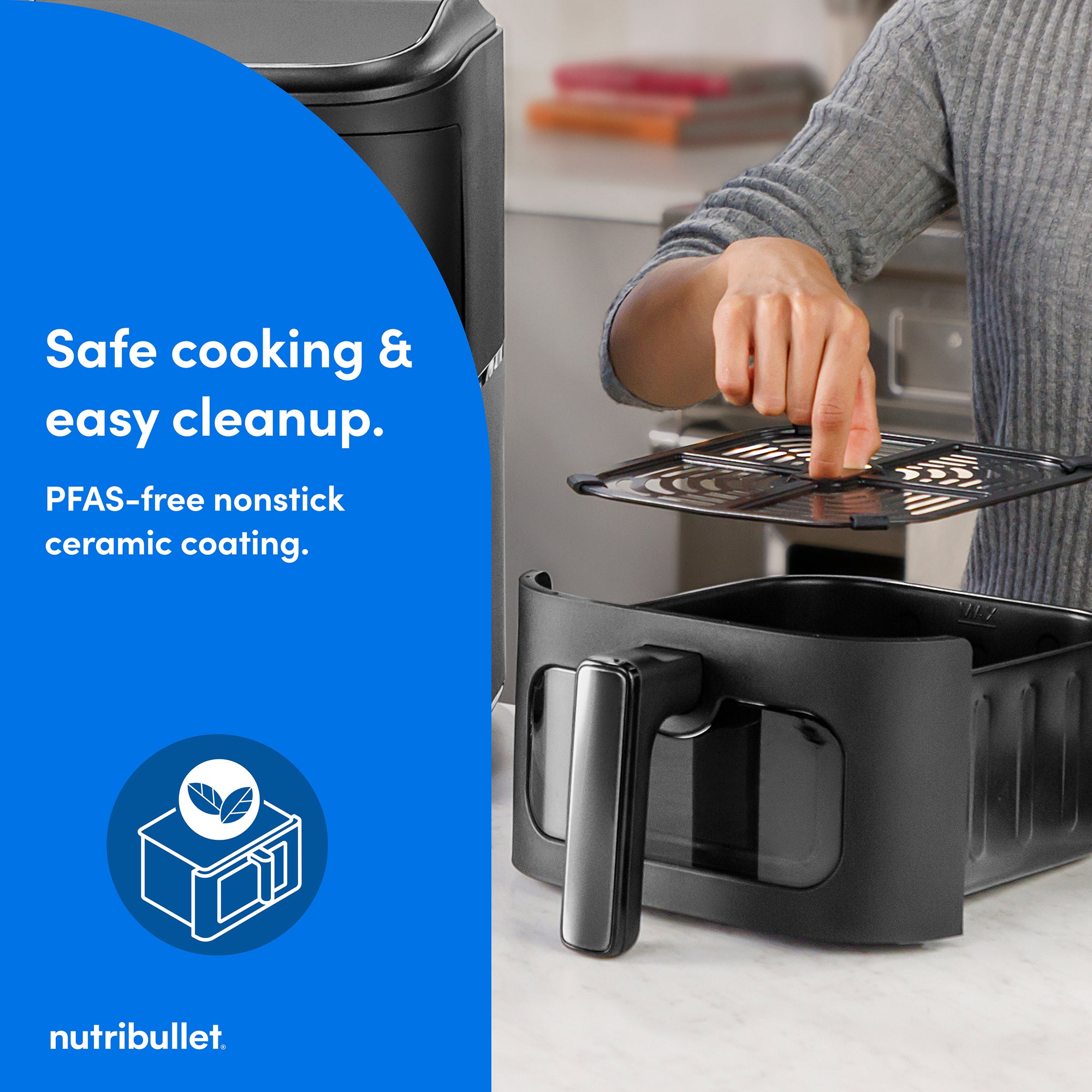 nutribullet CrispLite Dual Stack Air Fryer 9L