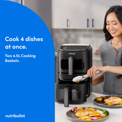 nutribullet CrispLite Dual Stack Air Fryer 9L